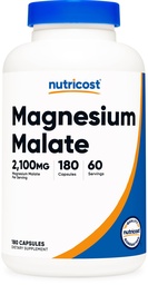 Nutricost Magnesium Malate 2,100mg, 180 Capsules, Gluten Free, Vegetarian