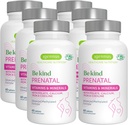 Igennus Methylated Prenatal Multivitamin for Women, Folate for MTHFR, High Absorption, Pure & Clean, Gentle Iron, Choline, Calcium & Magnesium, Vegan Pregnancy Vitamins, Halal, Non-GMO, 60 Tablets x 6