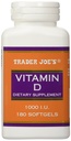 Trader Joe'nun Vitamin D-3 1000iu, 180softgels