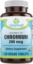 Livamed - Kromium 200 mcg (ChromeMate GTF) Veg Tabs 120 Kont