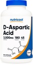 Nutricost D-Aspartic Acid (DAA) Capsules 3000 mg In Service (180 Capsules) - Non-GMO