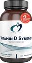 Designs for Health Vitamin D Synergy - 2000 IU Vitamin D with K Supplement - Supports Healthy Moods, Bone Health + Immune Health for Adults - VIT D3 + Vitamin K - Gluten Free + Non-GMO (240 Capsules)