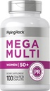 50 Plus için Piping Rock Multivitamin | 100 Kaplama | Kadınlar için Günlük Multi Vitamin & Mineral | Gluten Ücretsiz Supplement