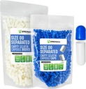 XPRS Nutra Ayrılan Capsules Boyutu 00-1000 Kont Boş Gelatin Capsules Çantalarda Ayrıştı - DIY Supplement (Mavi/Beyaz) için Premium Boş 00 Pills