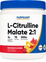 Nutricost L-Citrulline Malate 2:1 (300g) Meyve Zehir - İşout Desteği, Kas Performansı, Nitrik Oksit - Fitness Supplement Toz, 75 Hizmetler