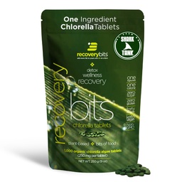 RECOVERYbits - Organik Chlorella Tabletler - Plant-Based Algae Superfood - Chlorophyll - Cracked Hücre Duvar - Enerji - Immune System - Detox - Keto - Vegan - Non-GMO - Büyük Bag - 1000 Tabletler