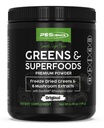 PEScience Greens Powder Superfood with Natural Chlorophyll, Reishi & Turkey Tail Mushroom Powders, Freeze-Dried Kale, Spinach, Broccoli Sprouts with Antioxidants - Original Flavor, 30 Servings