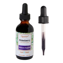 Quantum Health Black Elderberry Liquid Extract Sambucus Nigra Immune Support Formula 700mg - Daily Wellness Boost of Potent Antioxidants for Women & Men - High Dose, Fast Absorption, Vegan - 2 Fl Oz