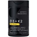 Spor Araştırma Vegan Vitamin D3 + K2 Organik Piramit Yağı ile Tamamlanan - 100 Ağu Mk7 K - Güçlü Bones & Immune Health - 30 Yumuşakgels for Yetişkinler