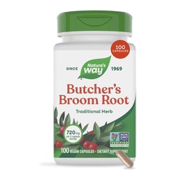 Nature's Way Butcher's Broom Root, Vegan, Non-GMO Project Verified, 100 ct