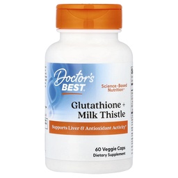 Doktor'un En İyi Glutathione + Süt Butle, Destekler Liver & Antioxy Activity, Non-GMO, Gluten Free, Soy Free, Vegan 60 Veggie Caps