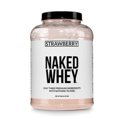 NAKED Strawberry Whey proteini - All Natural Grass Fed Whey Protein Toz + kuru Strawberries + Coconut Sugar- 5lb Bulk, GMO-Free, Soy Free, Gluten Free. Aid Muscle & Recovery - 61 Servisler
