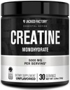 Jacked Factory Kreatine Monohidrat Toz 150g - Erkekler ve Kadınlar için 5g Daily Kretine Supplement, Vegan-Friendly, Third-Party Tested - 30 Hizmet, Unflavored
