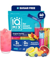 IQMIX Sugar Free Electrolytes Powder Packets, Variety Pack 40ct