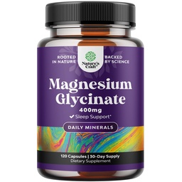 Pure Magnesium Glycinate 400mg Capsules, Chelated - 120ct