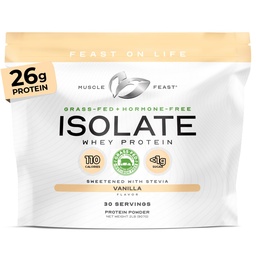Kasbah Çölü-Fed Whey Protein Isolate, Tüm Doğal Hormonlar Ücretsiz Pasture Geçici, Erkekler ve Kadınlar için Protein Toz, Temiz, Gluten-Free, Delicious Isolate protein - Vanilla, 2lb