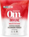 OM MUSHROOM SUPERFOOD Immune Blend Mushroom Powder Superfood Supplement, 7.05 Ounce Pouch, 100 Servings, Mushroom Blend, Reishi & Turkey Tail; Daily Immune Support Supplement