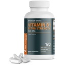 Bronson Vitamin B1 Ekstra Güçlü 500 MG Yüksek Potency Non-GMO, 120 Capsules