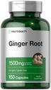 Horbäach Ginger Root Capsules 1500 mg | 150 Pills | Non-GMO, Gluten Free | Ginger Root