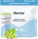 Nectar Hydration Packets - Electrolytes Toz Paketleri - Sugar Free & 0 Calorie - Organik Meyve Sıvı Günlük IV Elektrolytes Toz Dehidrasyon Yardım ve Hızlı Rehidrasyon (Grape 30 Pack)