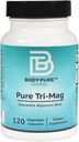 Pure Tri-Mag -Three Forms of Highly Absorbed Magnesium for a Variety of Nutritional Protocols. Stress Relief, Sleep, Heart Health, Muscles, and Metabolism Support 120-caps