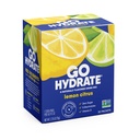 GoHydrate Instant Hydration Powder Packets - Low Sodium Electrolytes Drink Mix - Natural Hydration Support, Sugar Free Electrolyte Flavored Powder Drink with Vitamin D, 30 Packs, Lemon Citrus