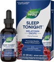 Nature's Way Sleep Tonight Melatonin Drops with L-Theanine, Non-Habit Forming Support*, 2 Oz, Cherry Flavor