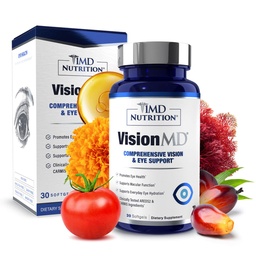 1MD Beslenme VisionMD Eye Vitamin CARMIS - Yetişkinler için Göz Tamamı - OptiLut Lutein & Zeaxanthin - Destekler Vizyon Sağlık Bakım, Günlük Göz Strain, & Occasional Kuru Göz - 30 Softgels
