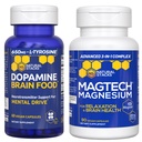 NATURAL STACKS Beyin Gıda + Magtech Magnezyum Sche - Chelated Magnezyum Kompleksi - Beyin Sağlığı ve Zihinsel Drive * - 150 Total Capsules
