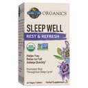 Life Organics Sleep Well Rest & Reno 30 Tabletler, Lemon Balm, Green Tea Extract L-Theanine, Valerian Root, Chamomile, Probiyotiks-Organic Non-GMO Vegan Gluten Free Herbal Supplement