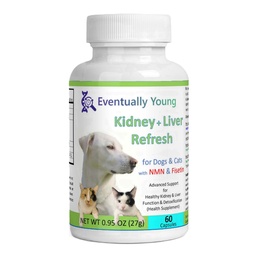 Sonunda Genç 12in-1 Kidney Cats & Köpekler için Geri Dönüşüm: Super Phosphate Binder w/NMN, Fisetin, Antioksis, Prebiyotik & Probiyotik 4 Sağlıklı Kidney & Liver Functions (60 Caps)