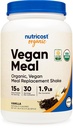 Nutricost Organik Vegan Meal Emekli Shake Toz (Vanilla) - sertifikalı USDA Organik, Vegan ve Gluten Free