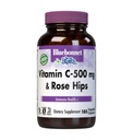 BlueBonnet Vitamin C 500 mg Plus Rosehips Sebze Kapsülleri, 180 Kont