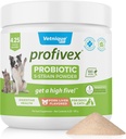 Vetnique Labs Profivex Probiotics for Dogs All Natural Dog Chews & Powder for Digestive Health Probiotic Supplements for Dogs 5 Strains of Probiotics & Prebiotics (Powder, 4.25oz)