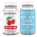 PUREFINITY Tart Cherry Extract Capsules + Uric Acid Flush Capsules