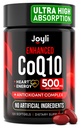 Yüksek Abhidrasyon CoQ10 500MG - Co Q 10 Supplement 120 Yumuşakgels for Heart Health &Energy Production - Coenzyme Q10 ile Geliştirilen CoQ10 Beslenme Supplements - Alternative to coq10 400 mg softgels