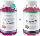 Sugar Free Magnesium Gummies & Extra Strength Zinc Gummies, Vegan, Gluten Free, Calmness, Relaxation, Muscle Health, Immune Support, Skin Health, Non-GMO, 60 Gummy Vitamins