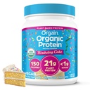 Orgain Organic Vegan Protein Toz, Doğum Tarihi - 21g Plant bazlı Protein, 7g Prebiyotik Fiber, Low Net Carb, No Lactose Materialss, NoEDIT Sugar, Non-GMO, Shakes & Smoothies için, 1.02 lb