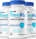 (3 Pack) Tinnifix Capsules - Gelişmiş İşitme Desteği Formula, Tinnifix Pills Sağlıklı İşitmeyi korumak için, Tüm Doğal Tinnifix for Complete Ear Health, Resmi Tinni Fix Review (180 Capsules)