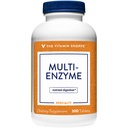Dükkan Vitamini Çok Enzyme - Protein, Carbs & Fat (300 Tablet) Digestion & Abhidratörü Destekleyin