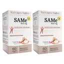 Nature's Trove SAM-e 400mg 120 Kapic Kaplamalar (2 Kutu 60) - Vegan, Kosher, Non-GMO, Soy Free, Gluten Free - Mood and Joint Comfort - Cold Form Fed ve Ortak