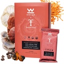 Wise Bar Adaptogen Mushroom Nutrition Bars with Reishi, Lions Mane & Ashwagandha, Organic Vegan & Gluten Free Snacks for Natural Focus, Energy & Immunity Support, Chocolate Cherry Flavor, 12 Count