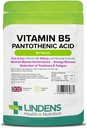 Lindens Vitamin B-5 B5 100 x 460 mg Tabletleri (Pantothenic Acid)