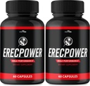 Erecpower for Men Capsules - Erecpower Pills Advanced Formula - Maximum Strength, ErecPower for Men Supplement Erec Power 60 Capsules, Erec Power Vitamin Pills Reviews (2 Pack)