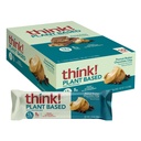 Düşün! Vegan/Plant Temel Yüksek Protein Barlar - Peanut Butter Chocolate Chip, 13g Protein, 5g Sugar, No Yapay Sweeteners, Non GMO Project TY, 10 Mayıs (Pazarlama May Vary)