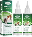 Köpekler ve Kediler için göz atılır, Gentle Formula Dog Eye Drops, Flush & Soothe Eye Irritations Supports Eyes Enfeksiyon Relief Eye Better, - Pet Eye Gentle Care Supplement Cats Drops for Eyes - 4.04 fl oz