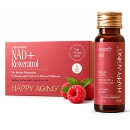 Sıvı NAD+|Resveratrol| NMN Alternatif | 10x Daha Fazla Aborpsiyon | Liposomal Nicotinamid Riboside ve Resveratrol Antioksis ile | Yarı Zamanlı | Firma Skin & Brain Health| 10 Shots |