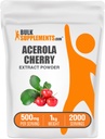 BulkSupplements.com Acerola Cherry Extract Powder - Natural Vitamin C Supplement, Acerola Cherry Powder - Vegan & Gluten Free, 500mg per Serving, 1kg (2.2 lbs) (Pack of 1)