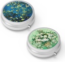 Pill Box 3 Karşılaştırma Küçük Pill Vakası, Pocket veya Purse Pill Organize Pill Konteynerleri Vitaminleri, İlaçları, Balık Yağı ve Supplements(2ücretli)
