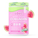 Obvi More Than Collagen Powder | Supports Healthy Hair, Skin, Nails, Joints, Gut | Grass-Fed Multi Collagen Supplement with Hyaluronic Acid, Biotin, Keratin | Watermelon, 25 Servings